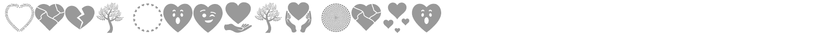 Font Hearts Love font preview